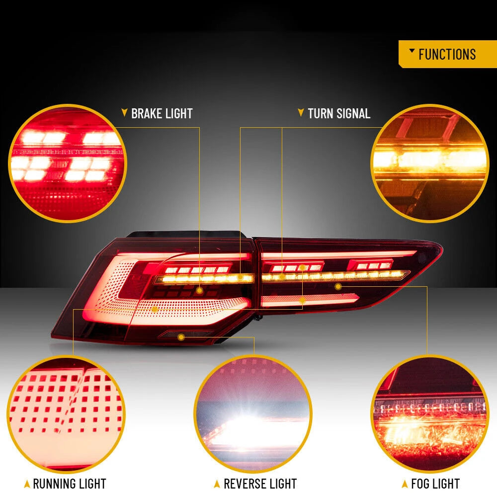 2PCs Car Tail Light Assembly For Volkswagen VW Golf 8 MK8 2020-UP LED Brake Flowing Water Flicker Wiping Turn Indicator