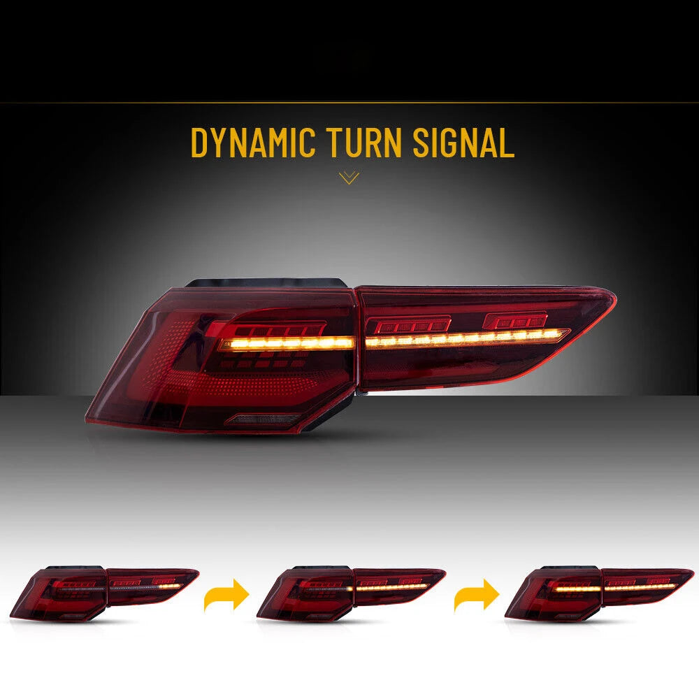 2PCs Car Tail Light Assembly For Volkswagen VW Golf 8 MK8 2020-UP LED Brake Flowing Water Flicker Wiping Turn Indicator