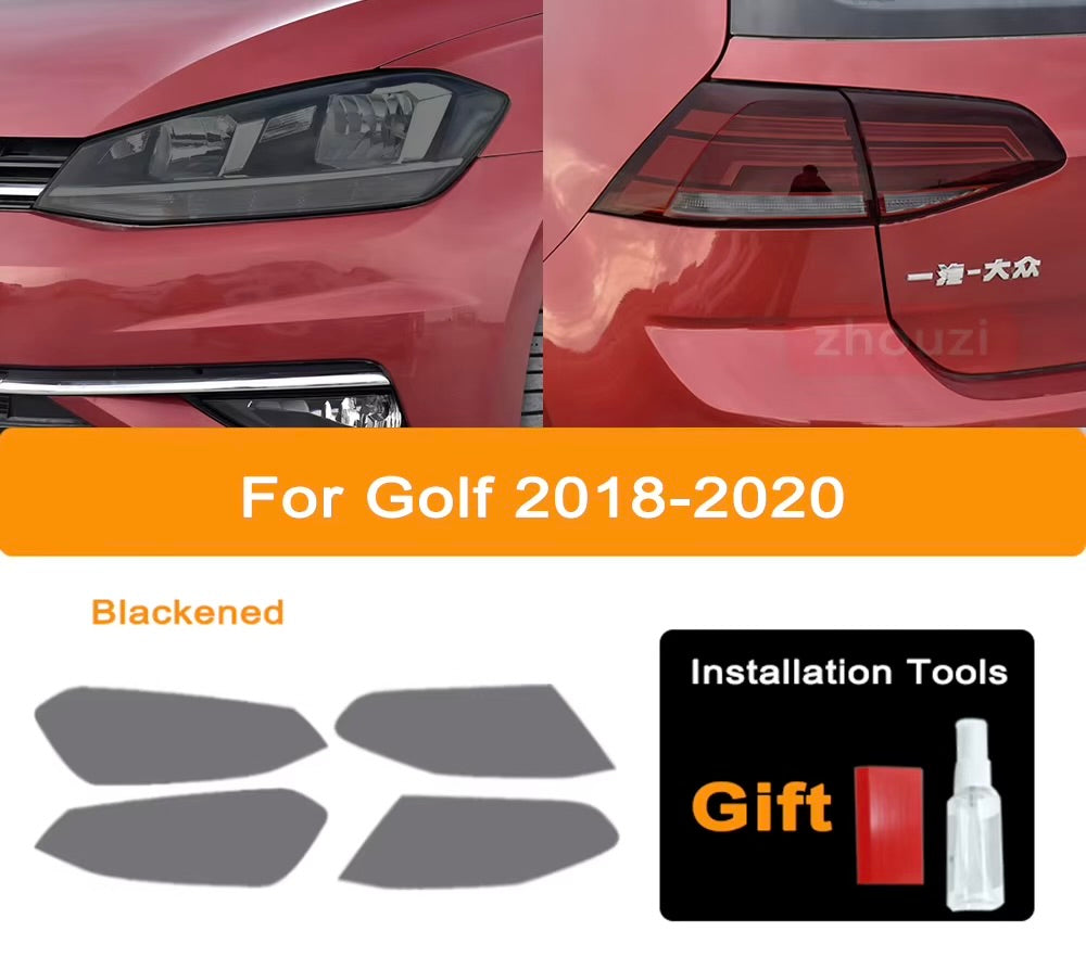 VW Golf MK 2014-up Car Headlight Tint Black Protective Film Taillight.