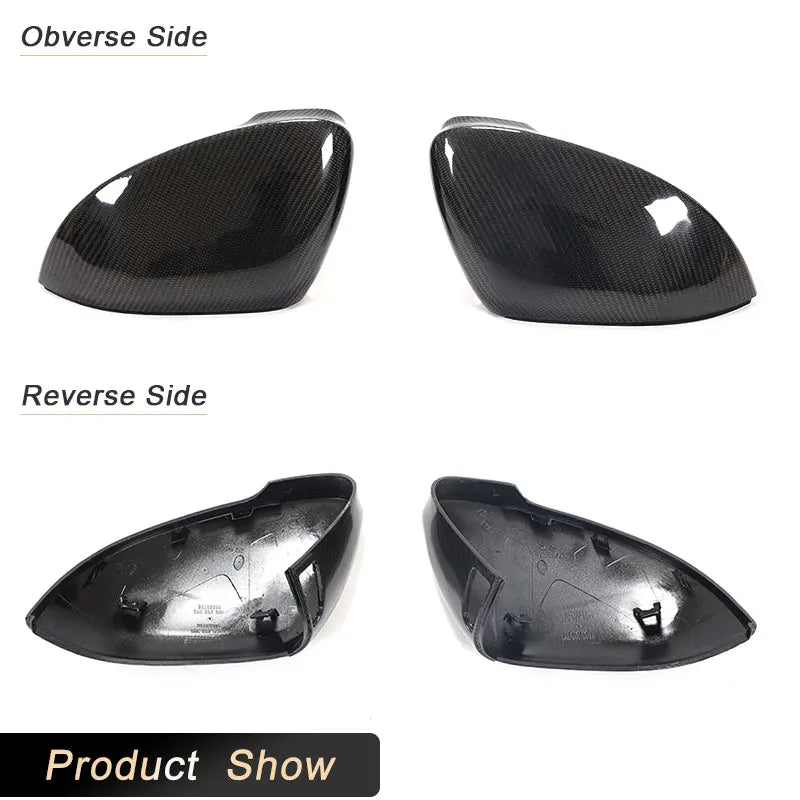 Car Rearview Mirror Cover  for VW Golf 8 MK8 R GTI R-Line 2021 Carbon Fiber Racing Mirror Caps Shell With Side Assit Body Kits