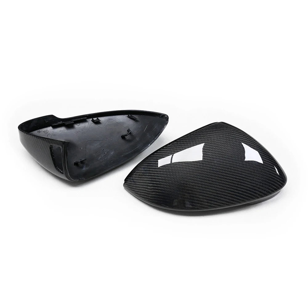 2020+ For VW MK8+ For Volkswagen Golf 8+ GTI Golf R Lamando ID.3 Carbon Fiber Side Mirror Caps Replacement Style With Lane Assit