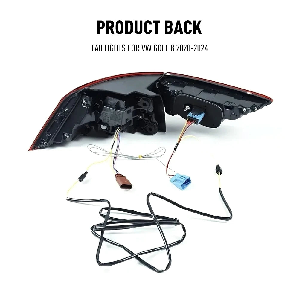 LED Taillights for Volkswagen VW Golf 8 MK8 2020-2025 Car Tail Light Assembly Reverse Fog Brake Flowing Water Flicker Rear Lamps