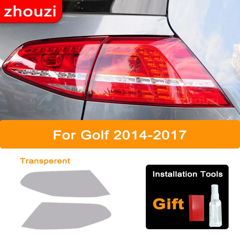 For Volkswagen VW Golf 7 7.5 8 MK7 MK8 MK7.5 2014-ON Car Headlight Tint Black Protective Film Taillight Transparent TPU Sticker