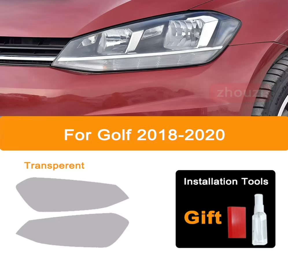 VW Golf MK 2014-up Car Headlight Tint Black Protective Film Taillight.