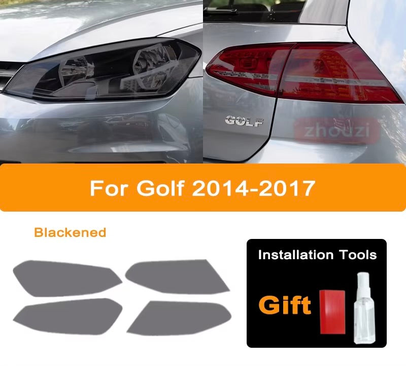 VW Golf MK 2014-up Car Headlight Tint Black Protective Film Taillight.