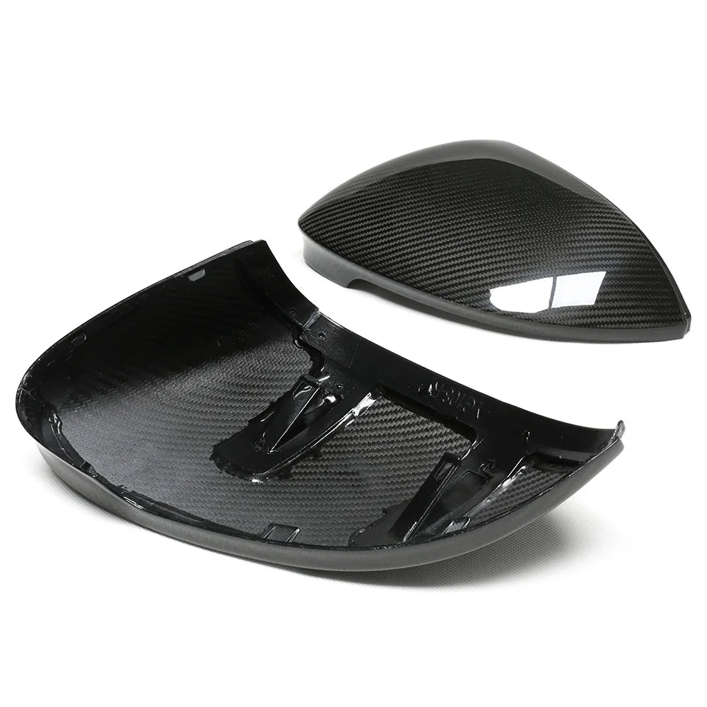 2020+ For VW MK8+ For Volkswagen Golf 8+ GTI Golf R Lamando ID.3 Carbon Fiber Side Mirror Caps Replacement Style With Lane Assit