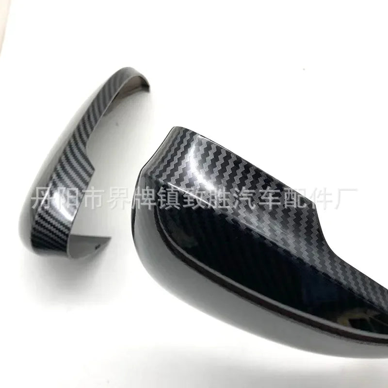 For VW Golf 8 MK8 Carbon Fiber Rearview Mirror Cover Shell Water Transfer Print Side Mirror Cap Replacement Accessories