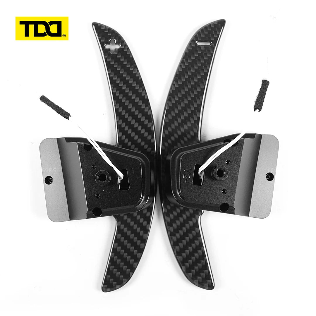 TDD Glossy / Matte Carbon Fiber Magnetic Paddle Shifter for Volkswagen Golf 8 MK8 GTI Golf R Polo Steering Wheel Shift Paddle