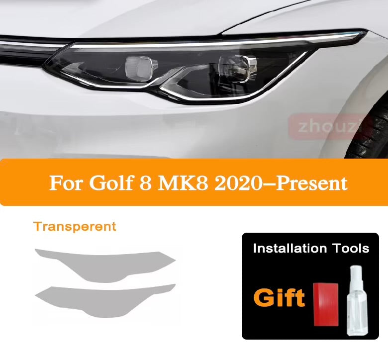 VW Golf MK 2014-up Car Headlight Tint Black Protective Film Taillight.