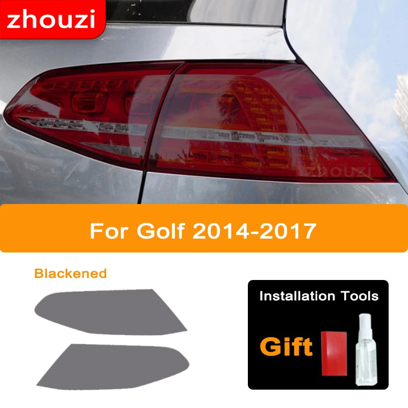 For Volkswagen VW Golf 7 7.5 8 MK7 MK8 MK7.5 2014-ON Car Headlight Tint Black Protective Film Taillight Transparent TPU Sticker