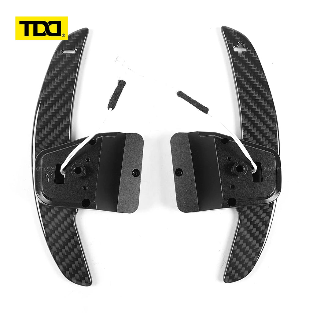 TDD Glossy / Matte Carbon Fiber Magnetic Paddle Shifter for Volkswagen Golf 8 MK8 GTI Golf R Polo Steering Wheel Shift Paddle
