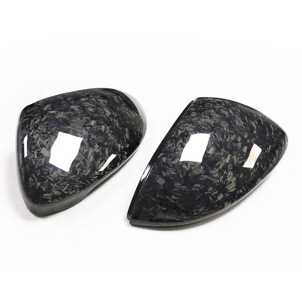 2020+ For VW MK8+ For Volkswagen Golf 8+ GTI Golf R Lamando ID.3 Carbon Fiber Side Mirror Caps Replacement Style With Lane Assit