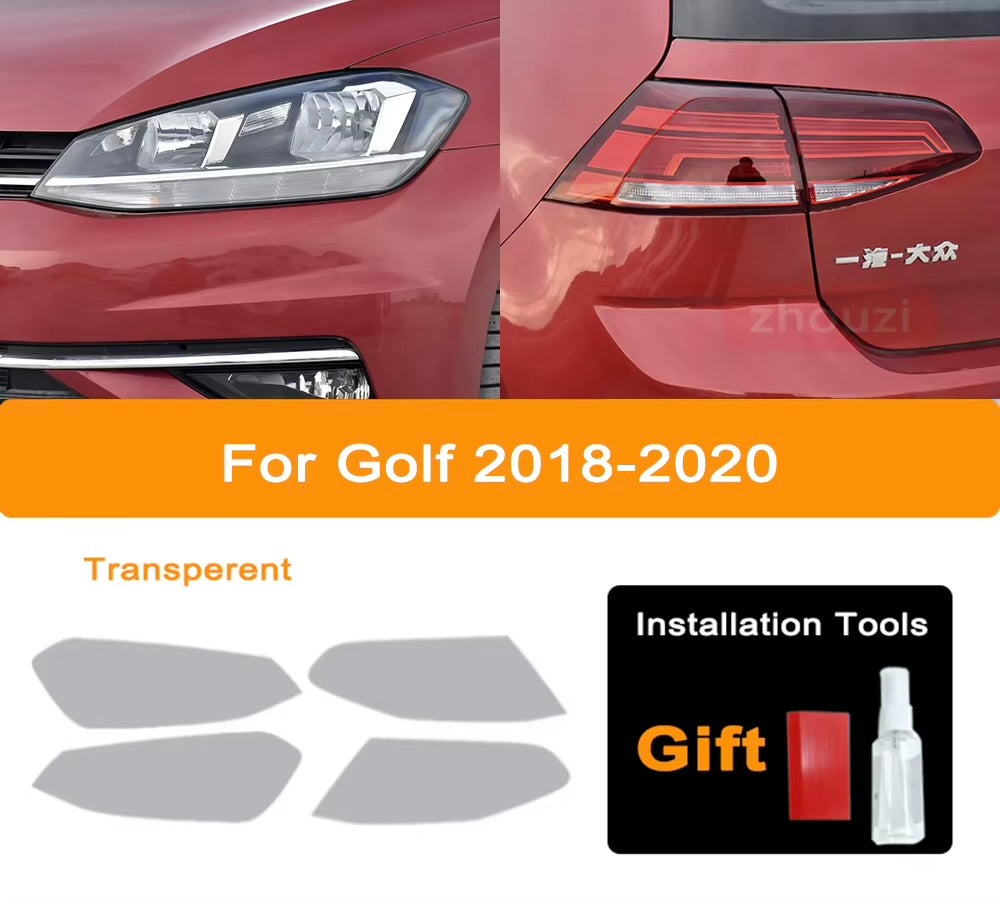 VW Golf MK 2014-up Car Headlight Tint Black Protective Film Taillight.