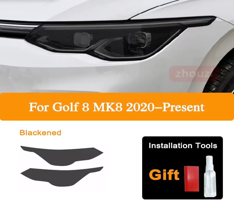VW Golf MK 2014-up Car Headlight Tint Black Protective Film Taillight.