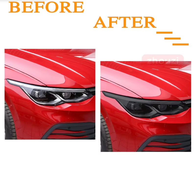 VW Golf MK 2014-up Car Headlight Tint Black Protective Film Taillight.