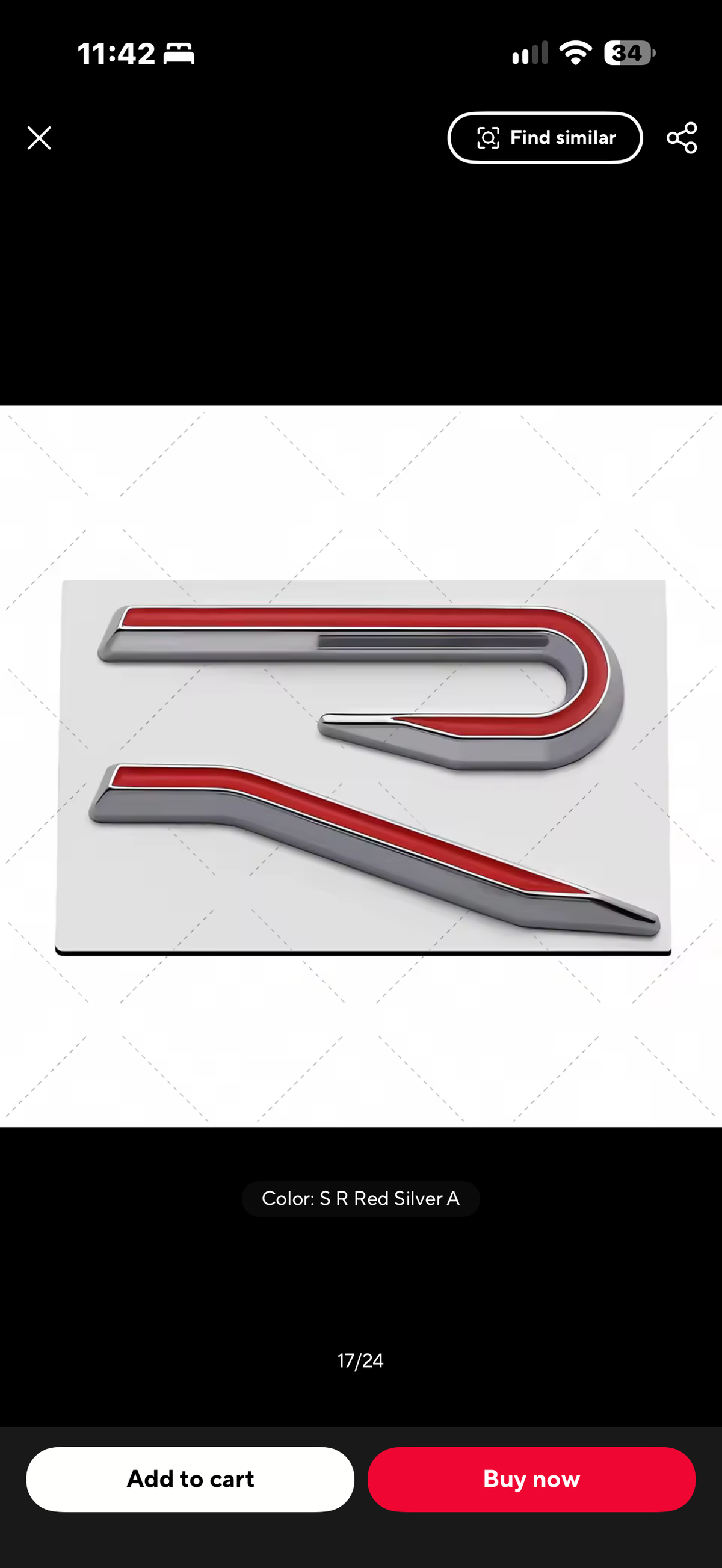 VW Golf R 8+ Side and Trunk Badge.  Sticker