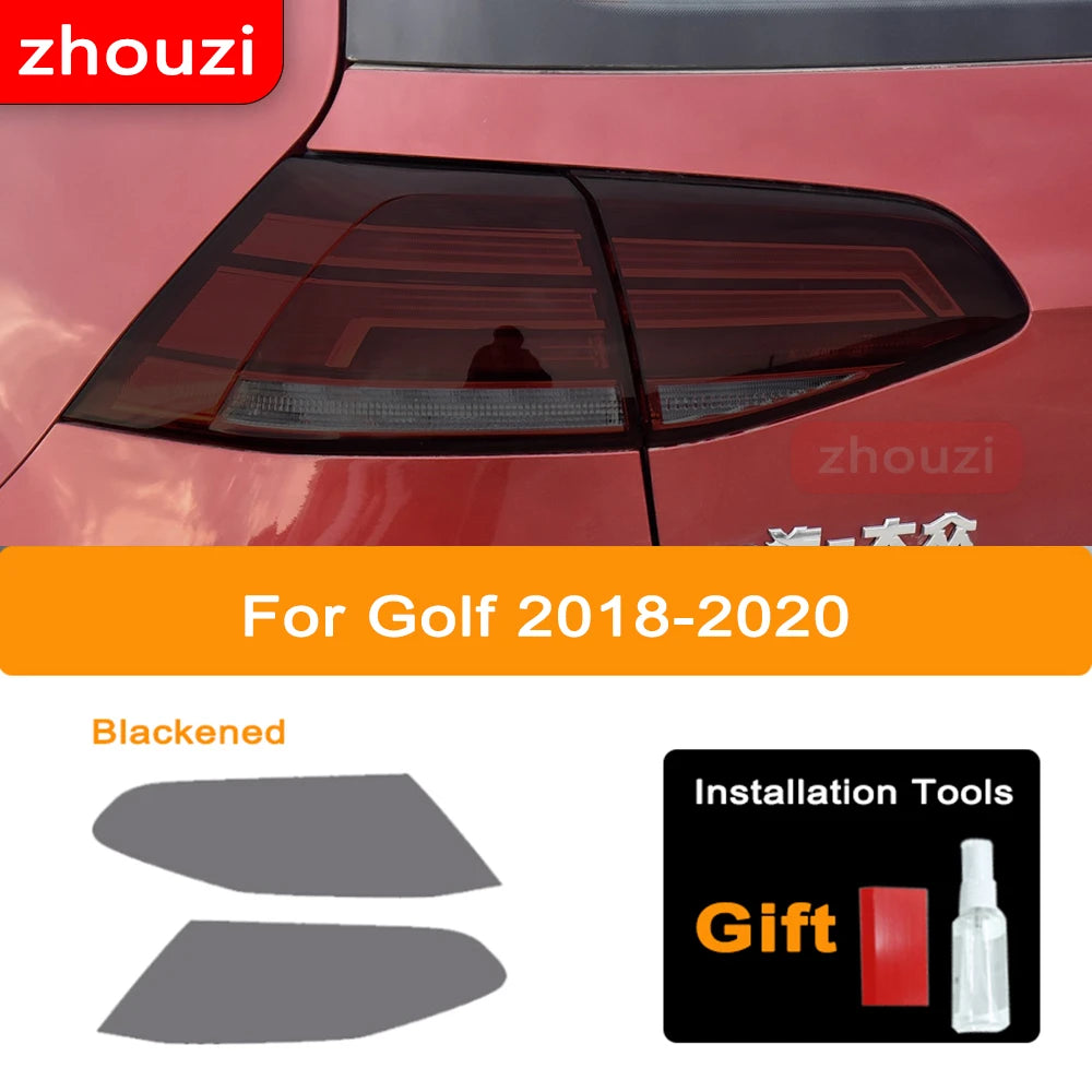 For Volkswagen VW Golf 7 7.5 8 MK7 MK8 MK7.5 2014-ON Car Headlight Tint Black Protective Film Taillight Transparent TPU Sticker