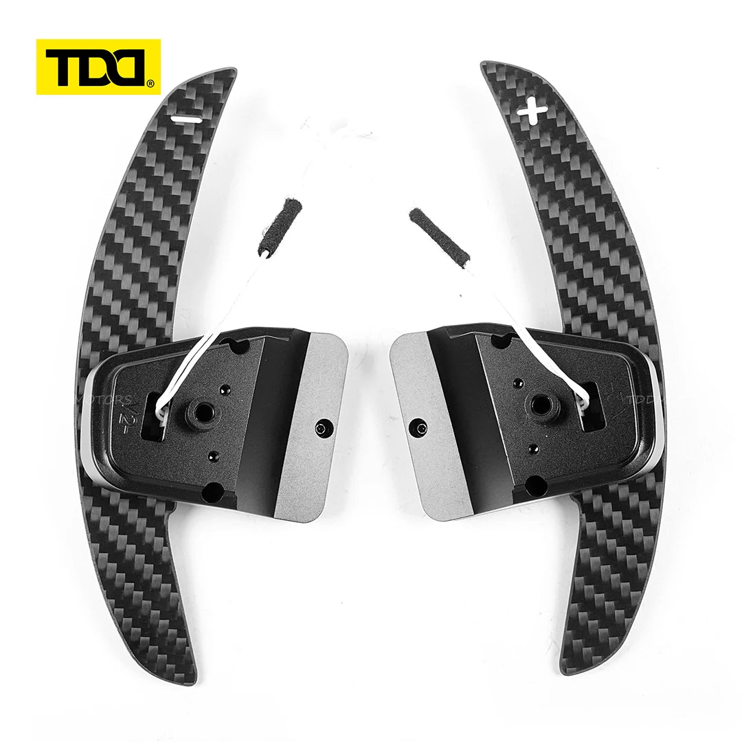 TDD Glossy / Matte Carbon Fiber Magnetic Paddle Shifter for Volkswagen Golf 8 MK8 GTI Golf R Polo Steering Wheel Shift Paddle